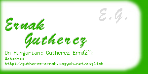 ernak guthercz business card